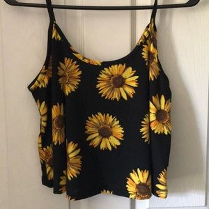 Sun flower crop top